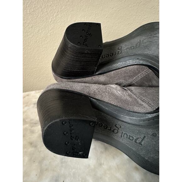 Paul Green NEW US 7, UK 4.5, Women’s Dark Grey Suede Delgado Stacked Heel - Picture 9 of 16